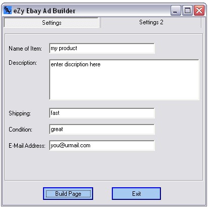 Easy Ebay Ad Builder